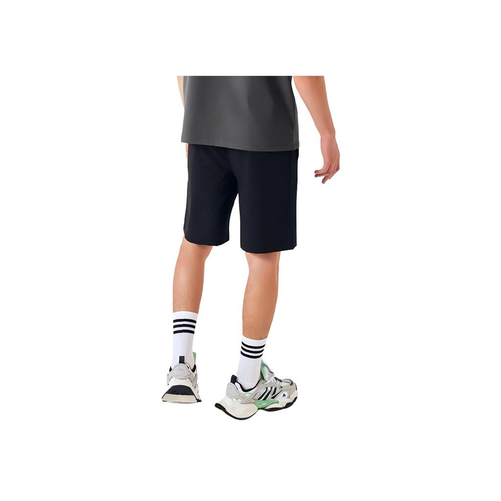 adidas Breathable Lace-Up Mid-Waist Fitted Casual Shorts Unisex Shorts Black White S21ATMSH3T-BW