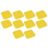 10 STÜCKE Fußball Markierungspunkte PP 23cm Quadratisch Flach Fußball Bodenpunkte für Outdoor Geschwindigkeitstraining Gelb