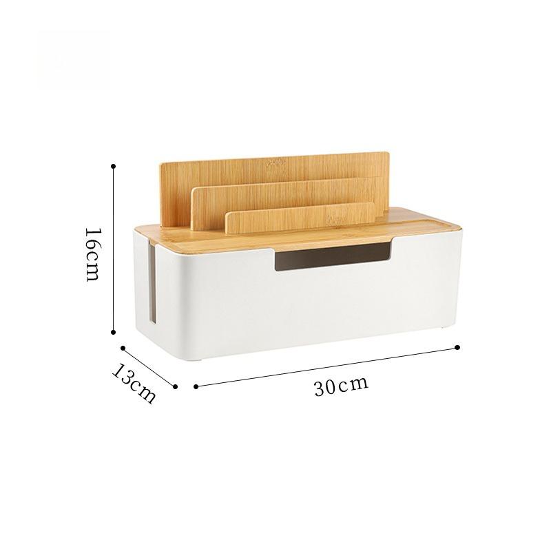 

Power Strip Socket Storage Box Plug-in Board Power Cable Data Cable Charger Wire Storage Mobile Phone Tablet Holder белый