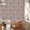 Blue and gold flowers wallpaper for living room and bedroom 50x1000