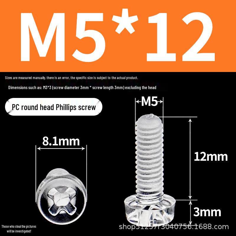 Transparent Acrylic Sheet with PC Screws and Philips Round Head Nut for DIY Fish Tank.