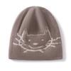 New Cute Cat Cashmere Hat Women's Autumn and Winter Warm and Cold Face Small Ear Protection Knitted Hat Cold Hat Tide