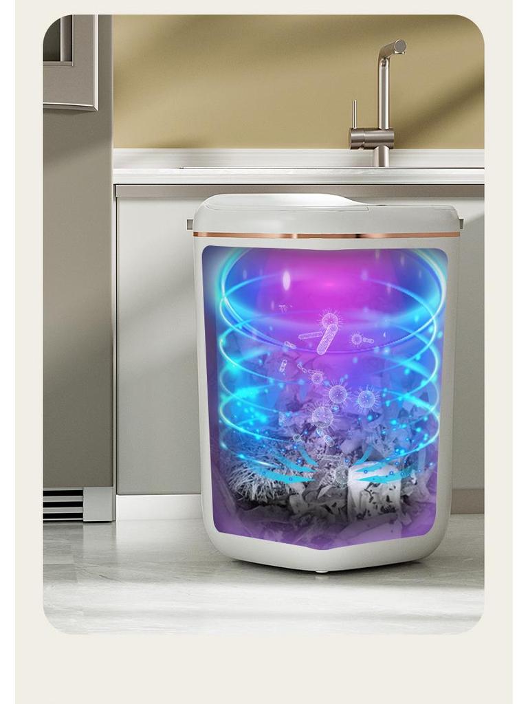 Smart Sensor Trash Can: Minimalist, Waterproof, Large Capacity for Bathroom