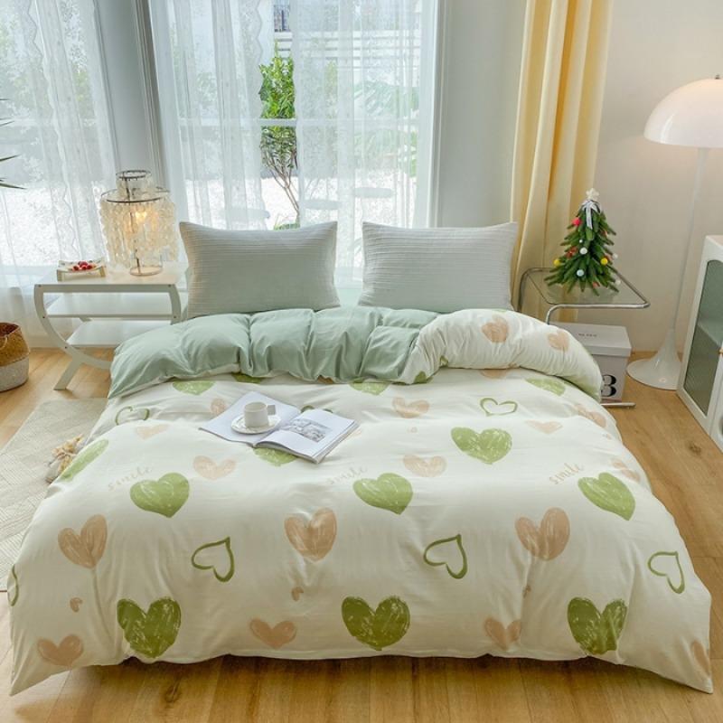 

Printed small fresh style skin-friendly knitted single-piece quilt cover washable quilt cover, no pillowcase and sheet 135x200cm 1pcs