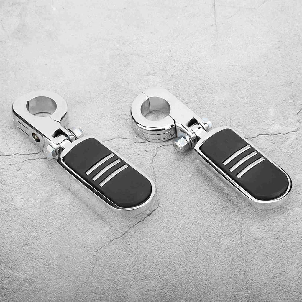 2Pcs 32mm Chrome Motorcycle Footpegs Footrest with Mount Fit For Honda GoldWing GL1500 GL1800