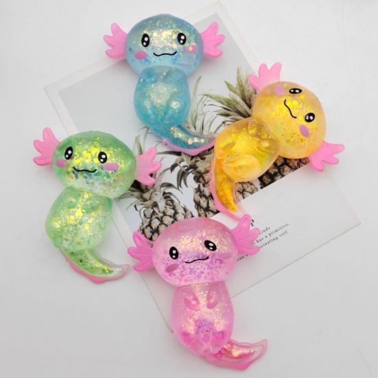 Glitzerndes Tier-Quetschspielzeug Stressabbau Salamander Kaninchen Bär Oktopus Capybara Sensorisches Spielzeug Dekompression Klarer Stressball Fidget-Spielzeug