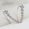 Women Fashion Star Shaped 7 Rhinestone Long Bride Ear Stud Earrings for Weeding Party