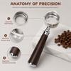 Stainless Steel and Wooden Handle Bottomless Portafilter for Delonghi EC0680 Espresso Brewing