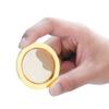 2PCS Resonator Guitar Sound Hole Cover Inserts Screen Metal for   Parts(Gold)