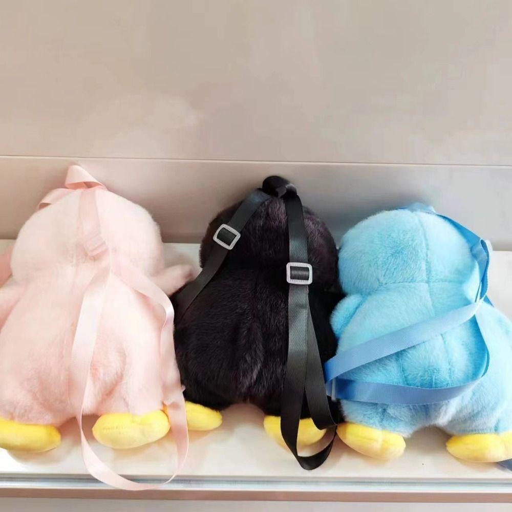 Creative Plush Toy Apron Penguin Backpack Doll Plush Children School Bag Large Capacity Jk Lolita Animal Shoulder Bag Girls