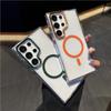 Luxury Transparent Shockproof For Magsafe Case for Samsung Galaxy S25 Edge S24 Plus S23 FE S22 Ultra Magnetic Armor Back Cover