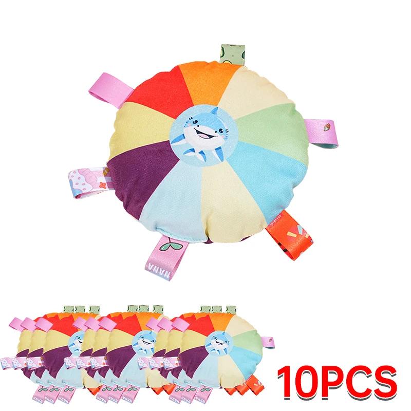 Funny Rainbow Plush Flying Saucer Dog Toys Outdoor Interactive Training Games Chew Toy Pets Flying Discs Toys Dog Accessories