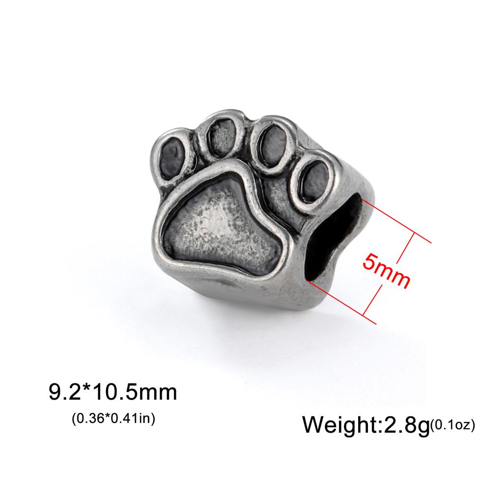 Teamer Stainless Steel Vintage Charms for Jewelry Making Lovely Antique Heart Daisy Puppy Paw Pendant Crafting Accessories