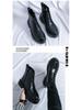 New Men's High-Top Leather Martin Boots - Autumn/Winter European & American Fashion, Lace-Up Motorcycle Ankle Boots.