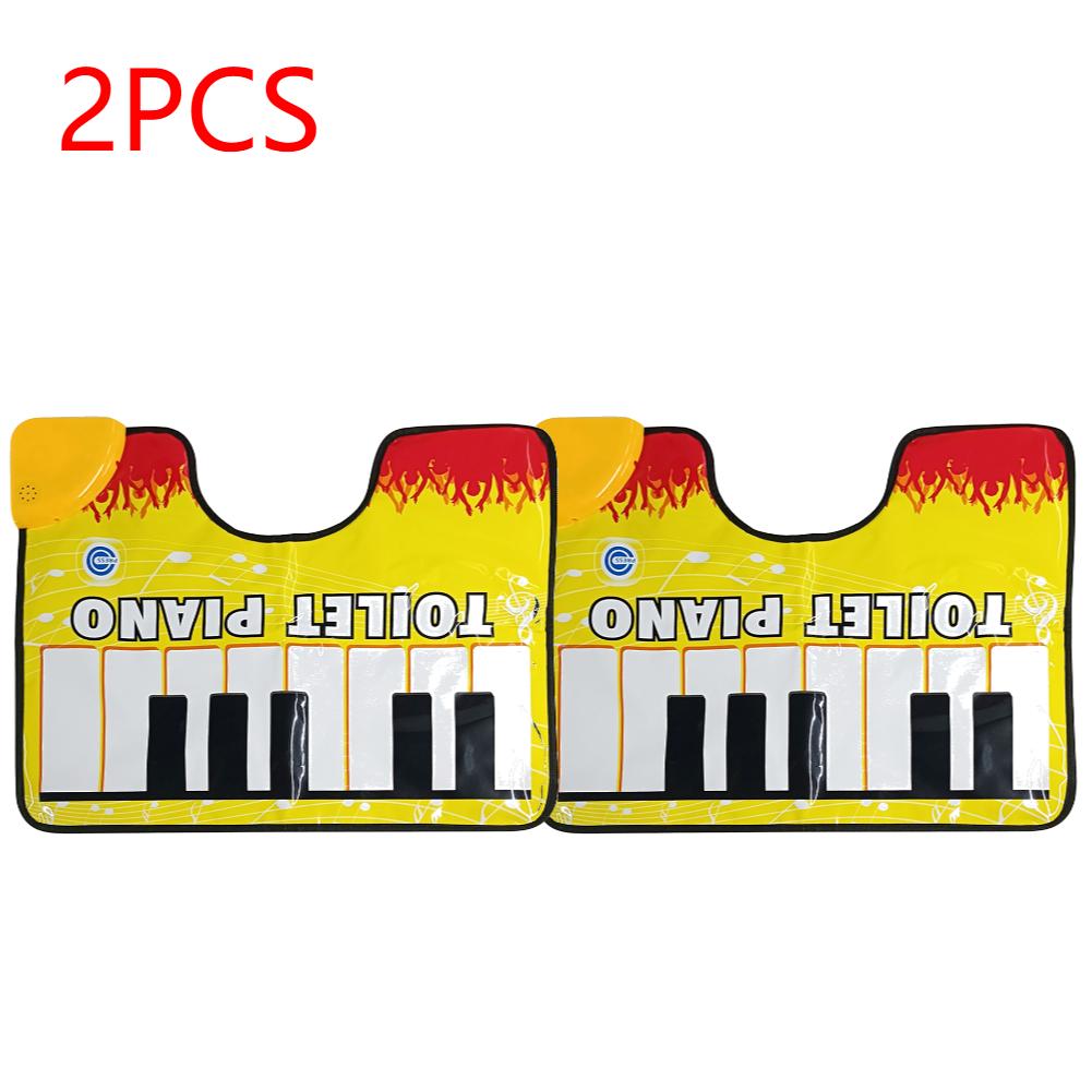 1-5Pcs Toilet Piano Mat Bathroom Funny Toe Music Keyboard Toilet Floor Mat Potty Piano Sounding Bathroom Rug for Home Bathroom