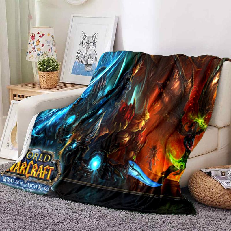 classic game World of Warcraft Frozen Throne blanket Soft and portable four season home bed, sofa blanket, office travel, lunch break, warm blanket Y5