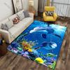 Underwater Dolphins and Colorful Corals Carpet Yoga Living Room Room Decor Children's Crawling Mat Doormat Area Rug