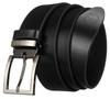 Wide Leather Belt PTN PS-05M-95-3569 Black