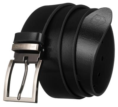 Wide Leather Belt PTN PS-05M-95-3569 Black