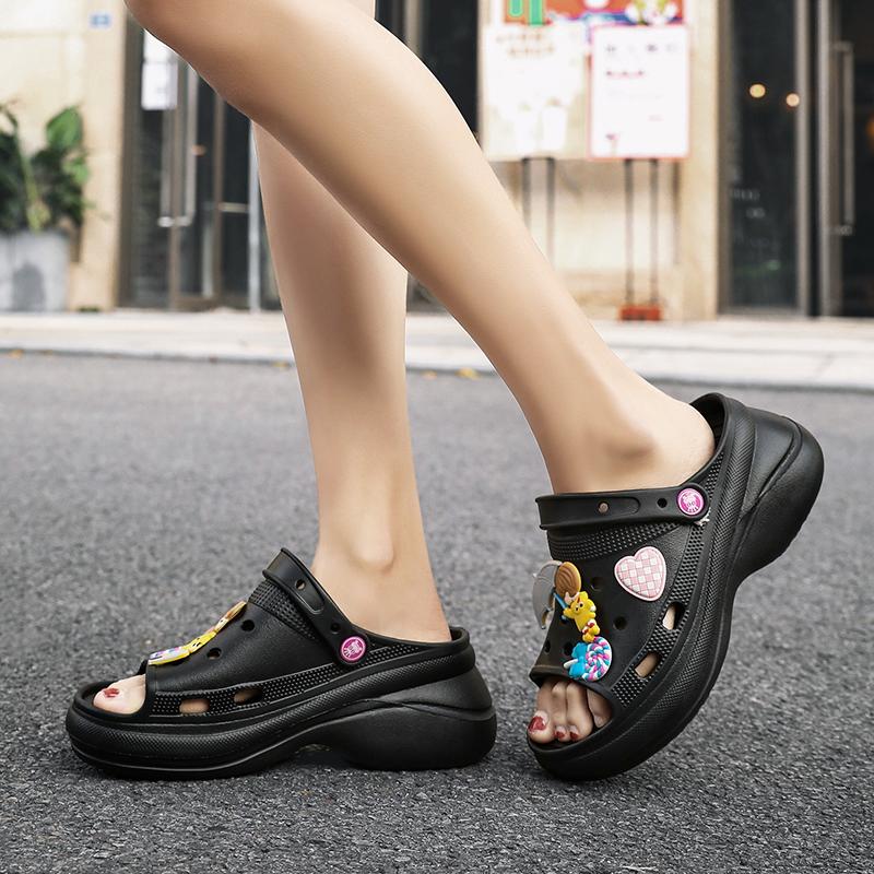 Women's Large Size Women's Sandals Shoes Increase Hole Shoes Summer Beach Sandals