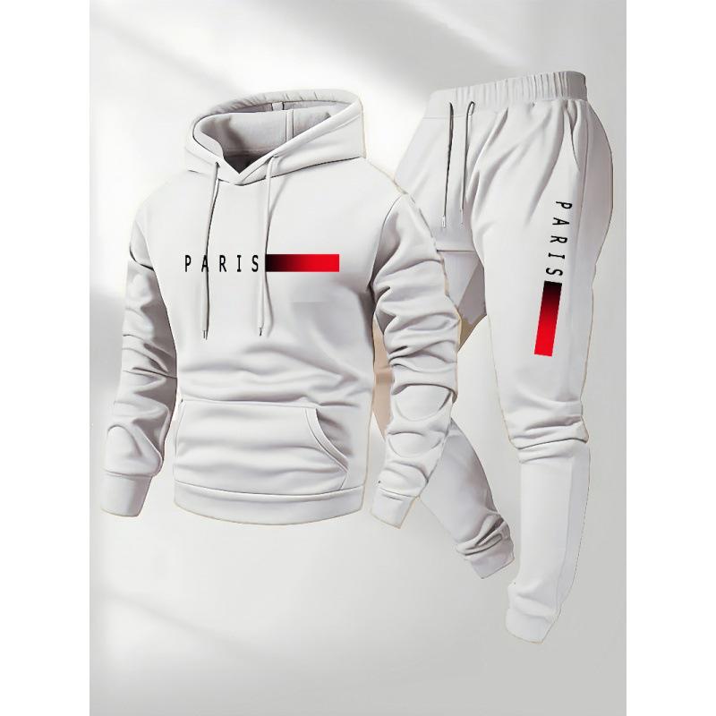 Unisex European Size Paris Letter Print Hoodie & Tracksuit