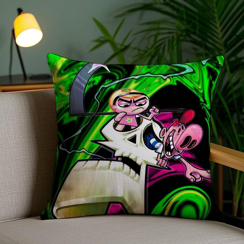 B-Billy & Mandy'sAdventure Pillow Case Home Dorm Chair Back Short Plush Double-sided Printing Office Nap Time Cushion Cover