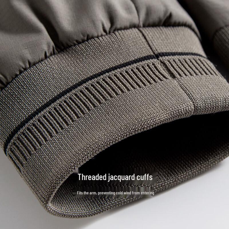 Shanshan Men's Embroidered Business Casual Stand Collar Jacket