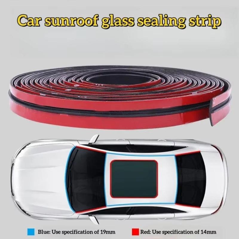 Automotive T Profile Rubber Sealing Strips 6M Noise Reduction Dustproof Waterproof Elastic Car Door Seal Weatherproof