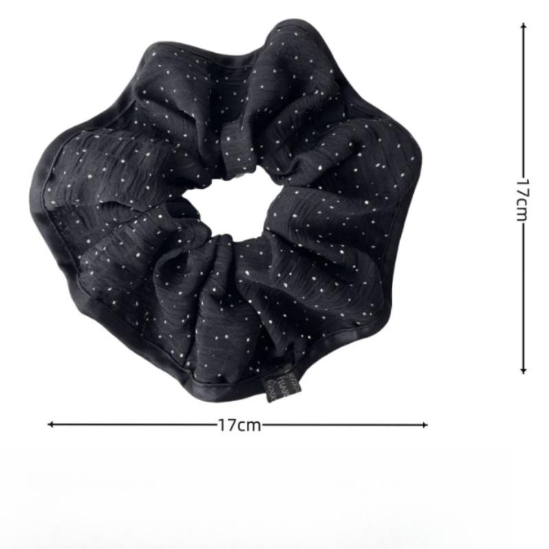Vintage Blumige Mehrschichtige Scrunchies Premium Elastische Haargummis für Damen Niedriger Pferdeschwanzhalter Herbst Tägliches Haaraccessoire