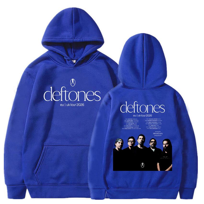 

Deftones ЄС Великобританія Тур 2026 Худі З Довгим Рукавом Модний Худі Чоловічий Жіночий Одяг Мода Гурту Графічний Принт Пуловери L