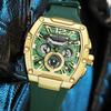 MEGIR Original Fashion Mens Watches Sport Military Chronograph Calendar Silicone Strap Quartz Wristwatch Relogio Masculino 8112