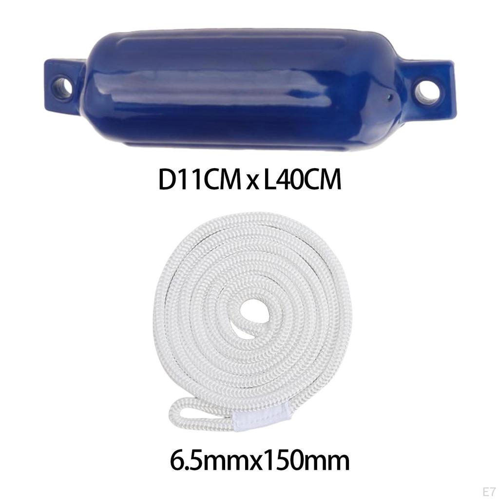 Boat Fenders Inflatable Marine 4"x16" with 1.5M Rope Anchor Buoy Waterproof Mooring