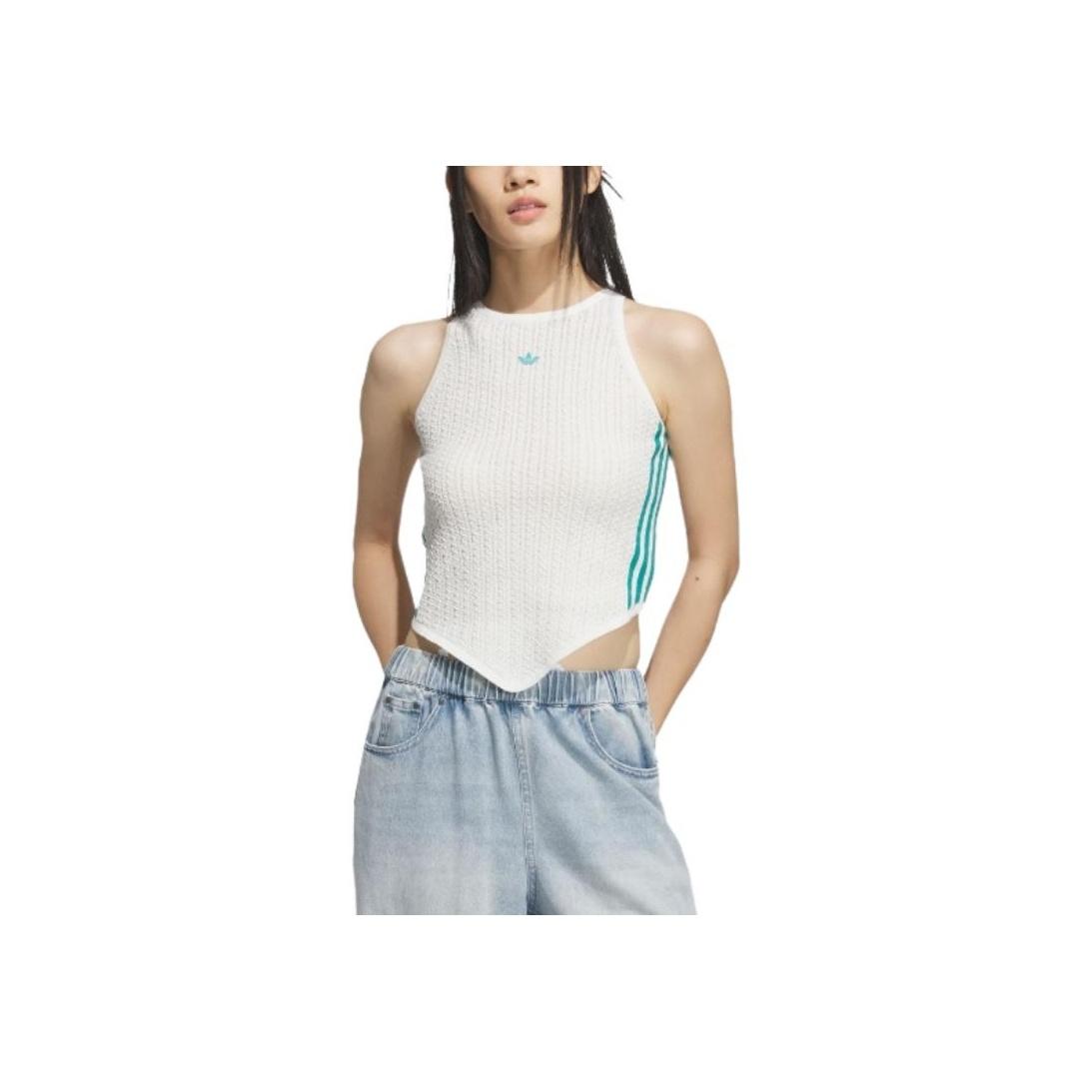 

Adidas Originals New Chinese Style Slim Fit Knitted Striped Sports Vest Women Vests KC5850 XL