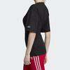 Adidas Originals Striped Retro Sports Style T-Shirt Women Tops Black EC0932