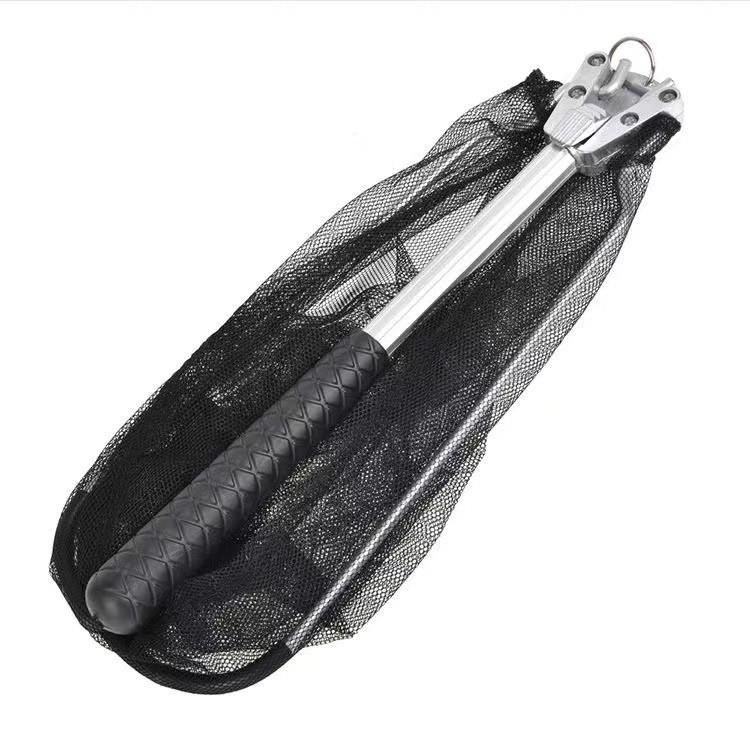 Aluminum Alloy Triangular Foldable Short Handle Fishing Net For Fly Fishing And Stream Use