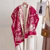 Imitation Cashmere Scarf Shawl Elegant Fashion Scarf Zoo Pattern Women'S Scarf Warm Scarf