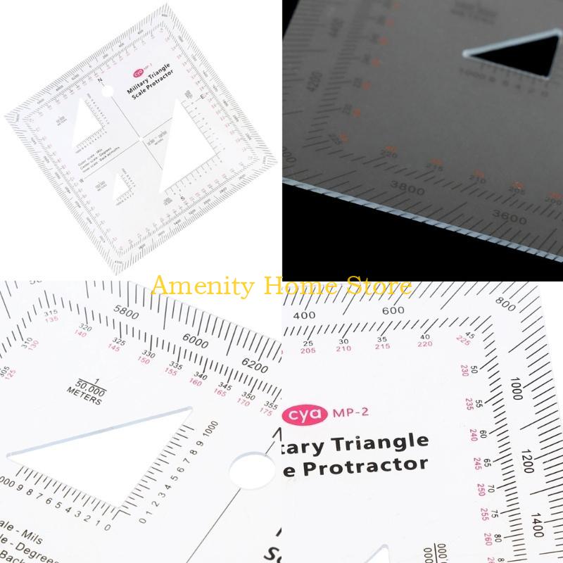 F26C MGRS USNG Coordinate Scale Protractors for Sea/Land Navigation Adventure Clear Topographical Map Scale CN