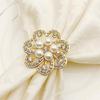 Napkin Button Hotel Tableware Pearl Flower Diamonds Festival Napkin Buckle Table Accessories