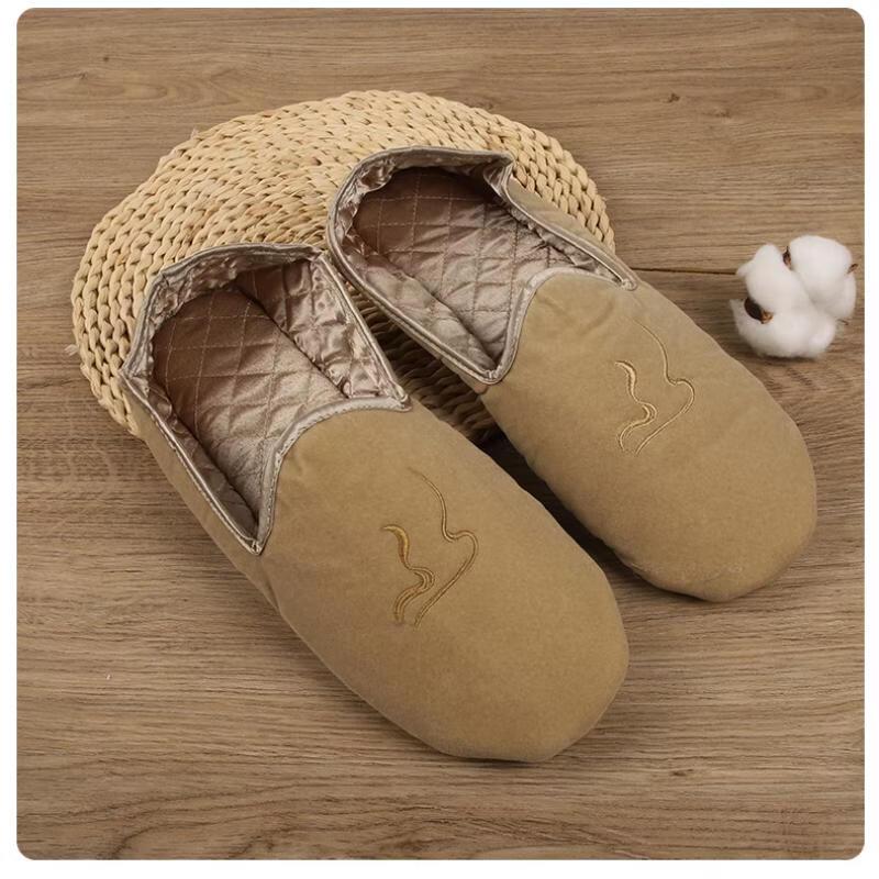 Xihe Disposable Flocked Embroidered Slippers