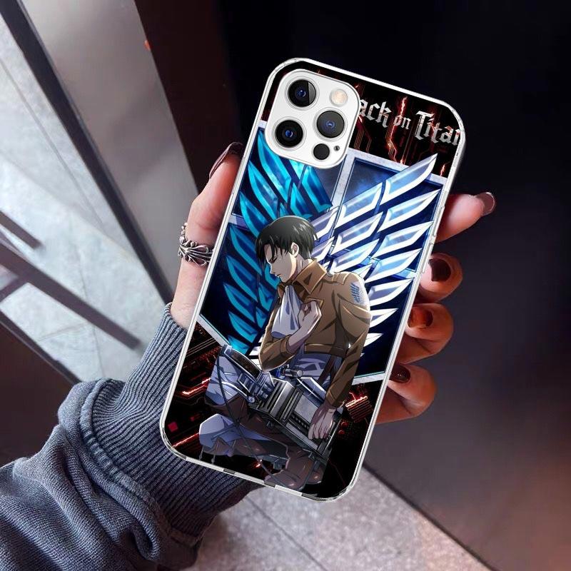 A-Attack on T-Titan Levi Phone Case For iPhone 17 Air 11 13 Mini 14 15 Plus 16 12 Pro Max 16E SE 7 8 Pattern Soft TPU Back Cover