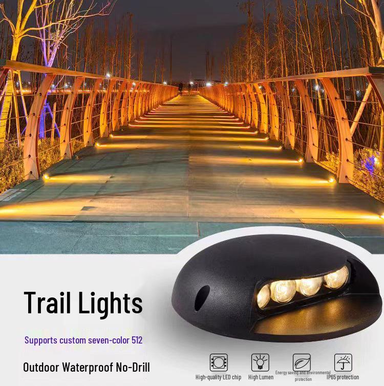 Waterproof LED Turtle Shell Pathway Light: Side-Emitting Ground & Stair Light 2W (Engineering Version)