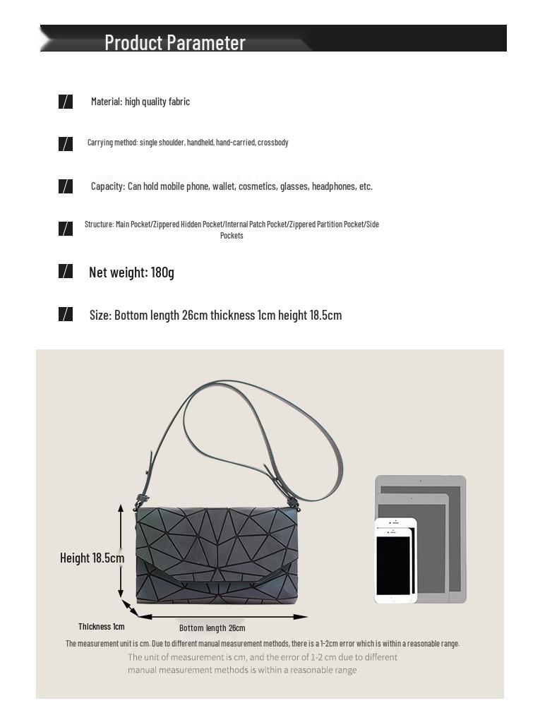 Leuchtende Geometrische Dreieck Schultertasche - 2025 Mode Vielseitiges Kleines Quadratisches Design