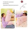 Rabbit Fur Long Throw Pillow - Flower Design, Ideal for Beds & Sofas, Side Sleeper & Hug Pillow