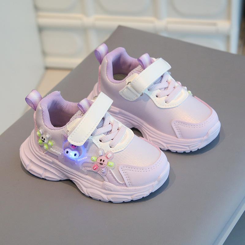 Girls' sneakers soft sole 2025 spring and autumn new lamp baby Kulomi dad shoes girls' children's shoes