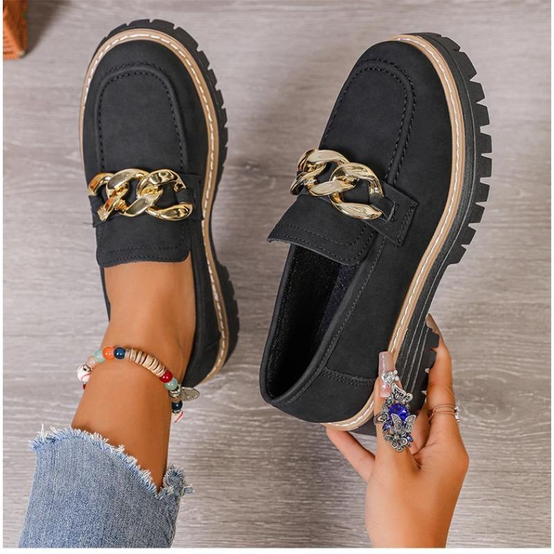 Woman Shoes Comfortable Women's Loafers With Heels Casual Shoes Elegant Heel Zapatos De Mujer New Slip-on Shoes Women Footwear