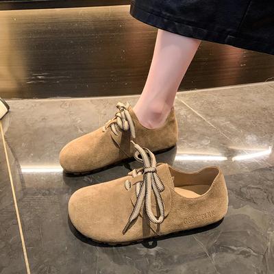 Autumn Women's Flats Round Toe Flat Shoes for Women Lace Up Light Causal Loafers Outdoor Anti-slip Dress Shoes Platform Shoes