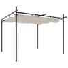 Pergola with Sliding Roof Cream 295 X 292 X 230 Cm