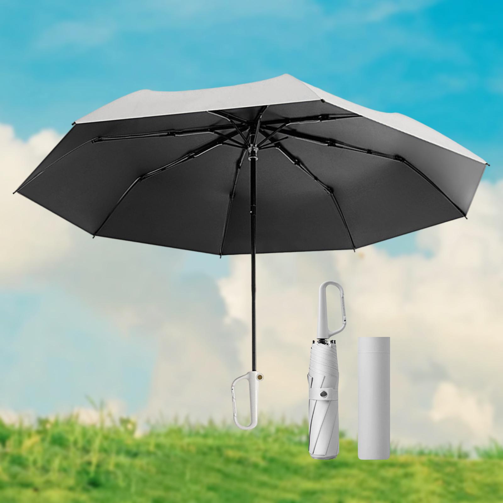 

Pocket umbrella with ring buckle, water-repellent, easy to store, with case, сірий колір