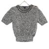 LOUIS VUITTON 22 Gray FMKM94 Wool Short Sleeve Knit tops M grayUsed