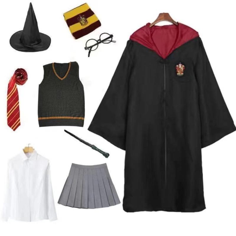 Harry Potter Cosplay Kostüm Magier Robe Kleidung Zubehör Erwachsene Kinder Schuluniform Halloween Umhang